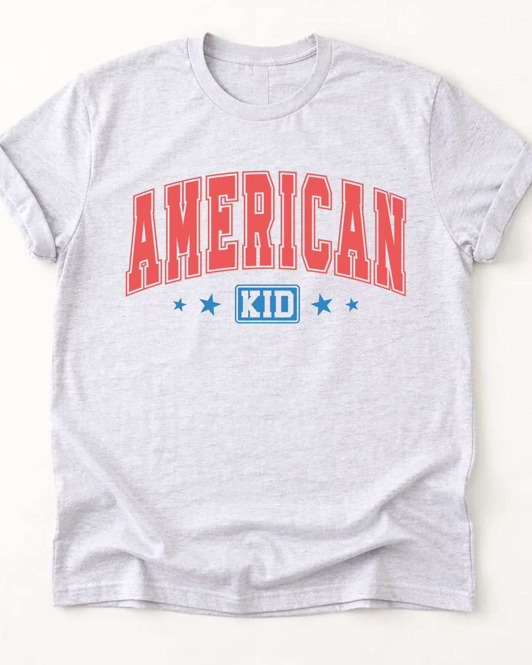 American Kid Patriotic Tee | Kids 4th of July Shirt | Retro USA Graphic Tee | Red White & Blue Summer Shirt