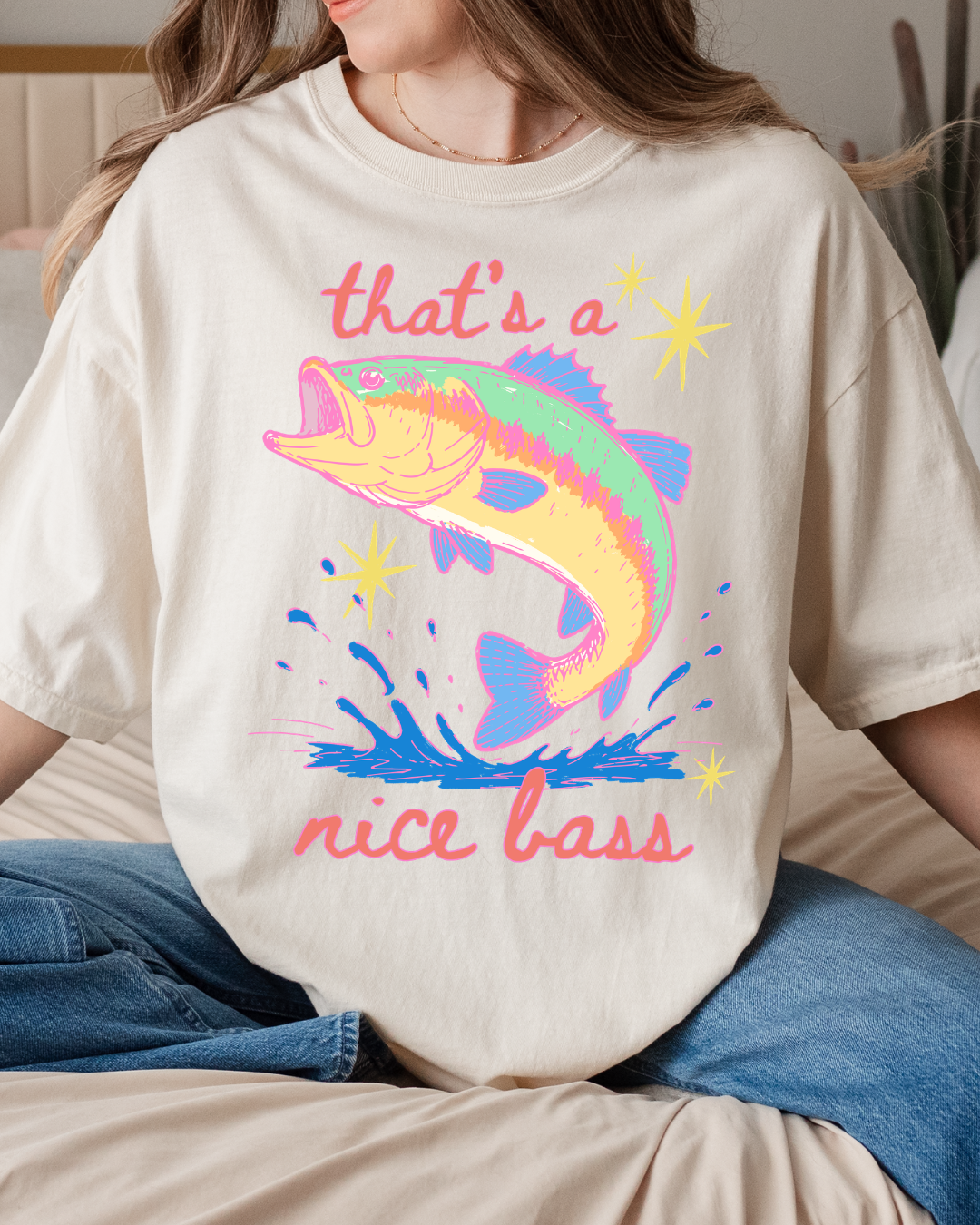 That’s A Nice Bass Shirt, Funny Fishing Tee, Retro Bass Fishing Shirt, Cute Graphic Tee, Summer Lake Shirt