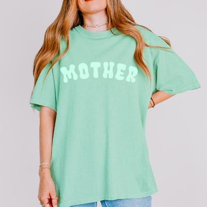 Mother Retro Bubble Tee | Comfort Colors Graphic T-Shirt | Trendy Mother’s Day Shirt | Colorful Mom Tee