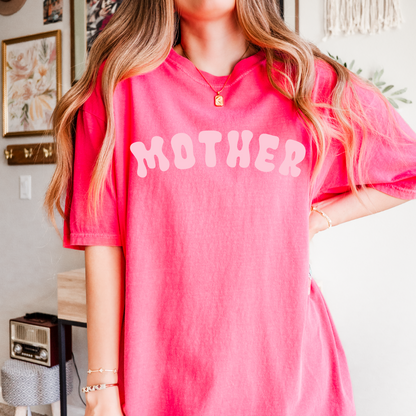Mother Retro Bubble Tee | Comfort Colors Graphic T-Shirt | Trendy Mother’s Day Shirt | Colorful Mom Tee