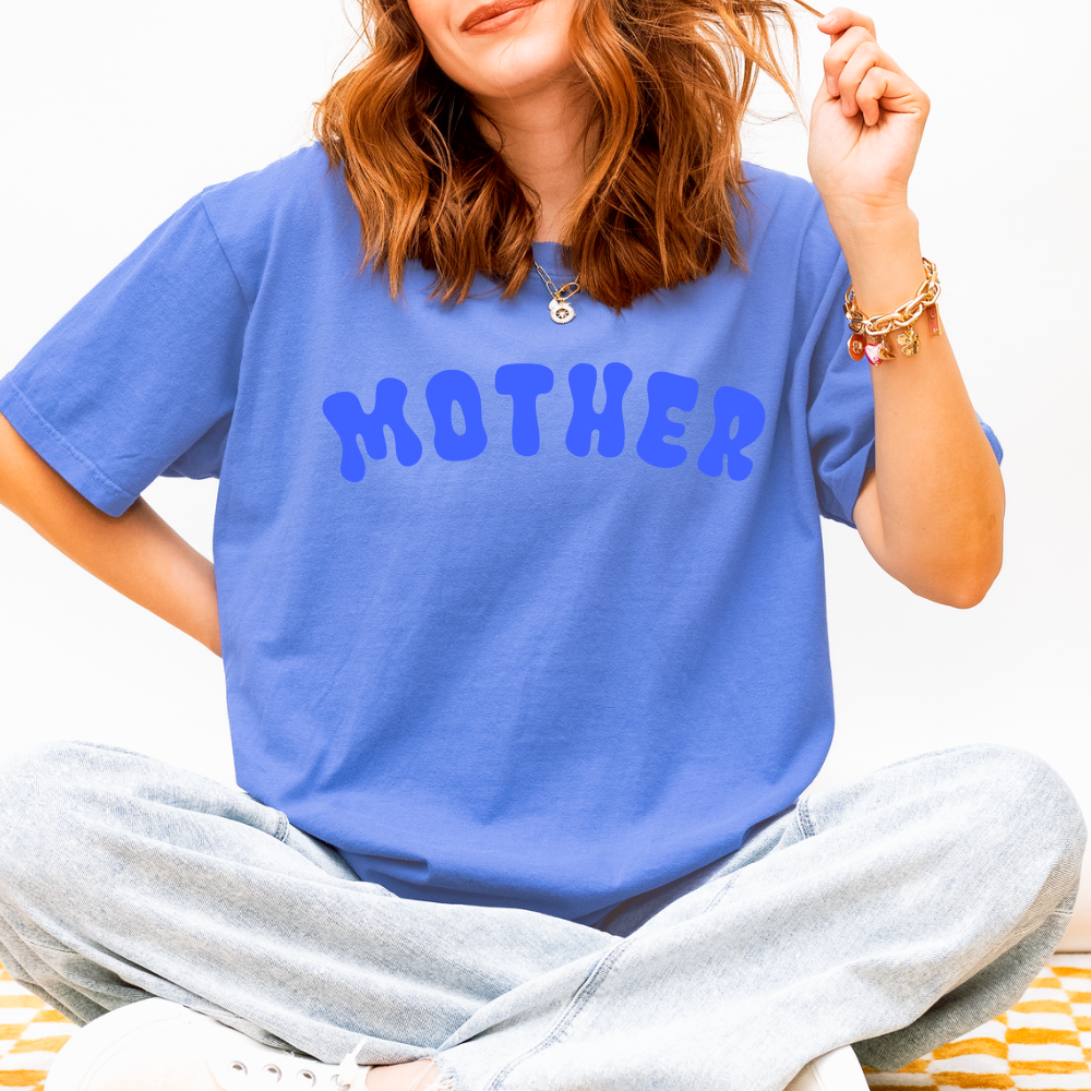 Mother Retro Bubble Tee | Comfort Colors Graphic T-Shirt | Trendy Mother’s Day Shirt | Colorful Mom Tee