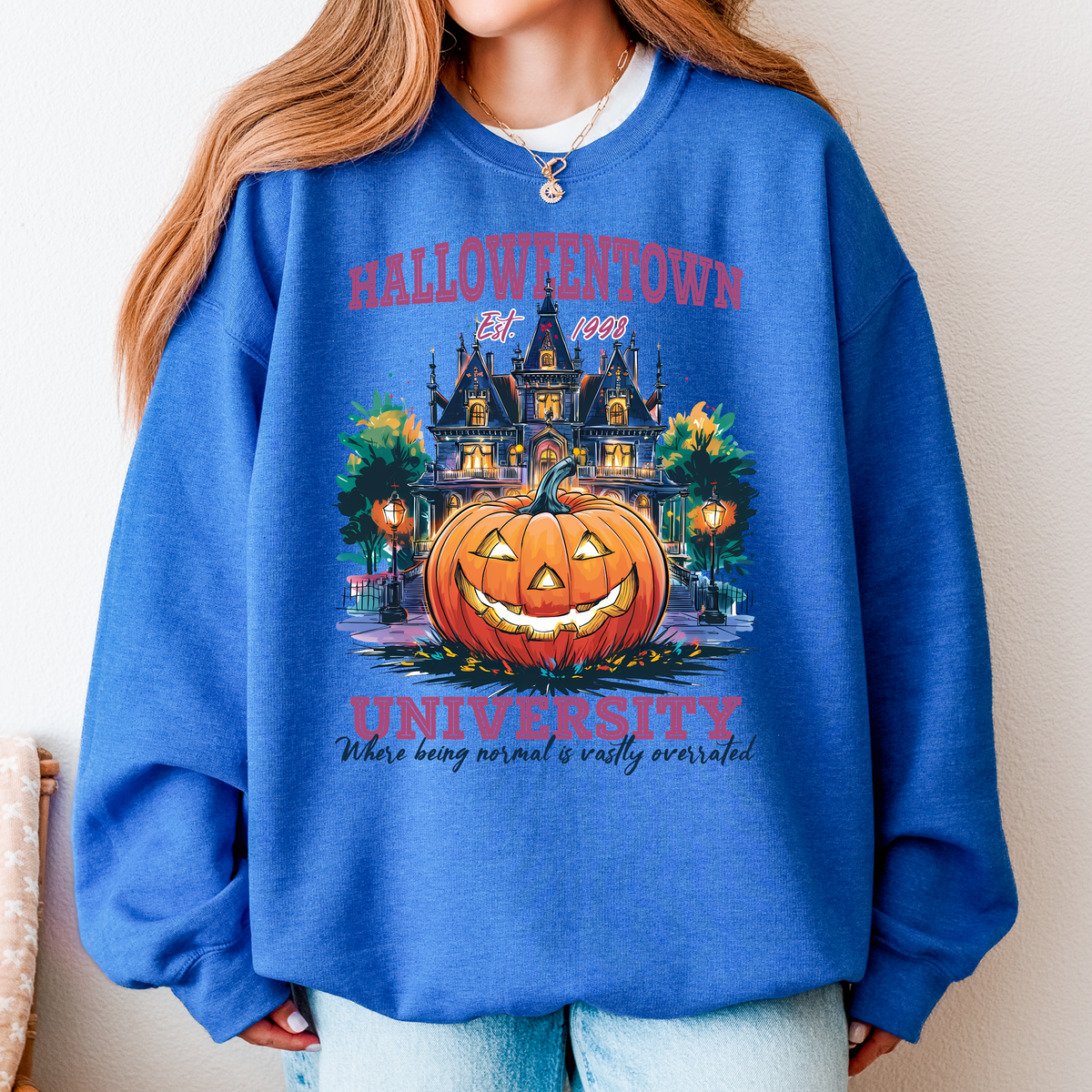 Halloweentown University Crewneck | Halloween Movie Inspired Sweatshirt | Spooky Fall Graphic Pullover | Unisex Halloween Crewneck