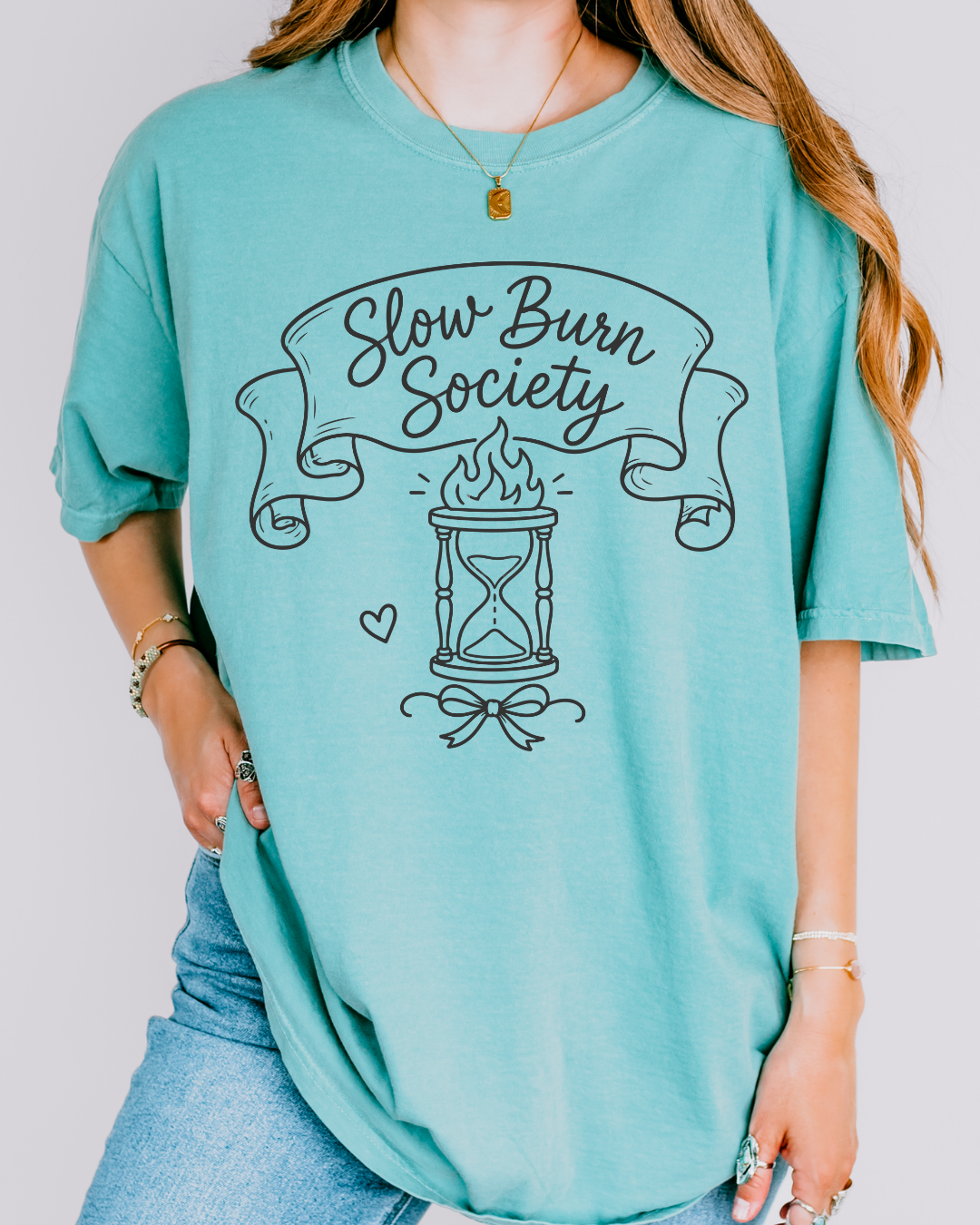 Slow Burn Society Comfort Colors® Tee | Book Lover Shirt | Romantasy Reader Gift | Slow Burn Romance Tee | Cozy Reading Shirt