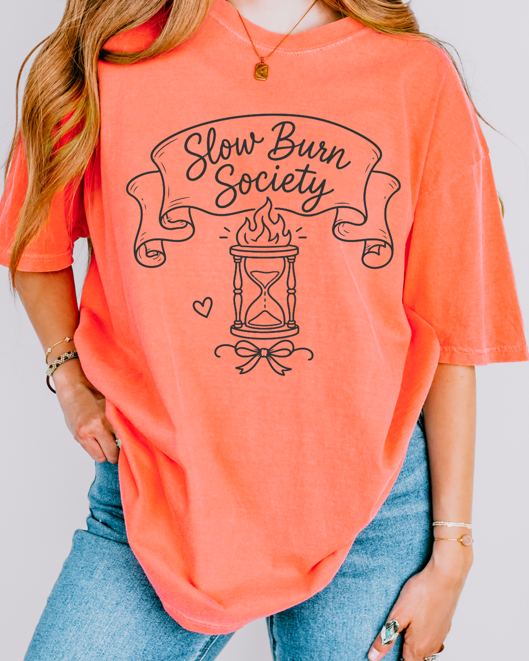 Slow Burn Society Comfort Colors® Tee | Book Lover Shirt | Romantasy Reader Gift | Slow Burn Romance Tee | Cozy Reading Shirt