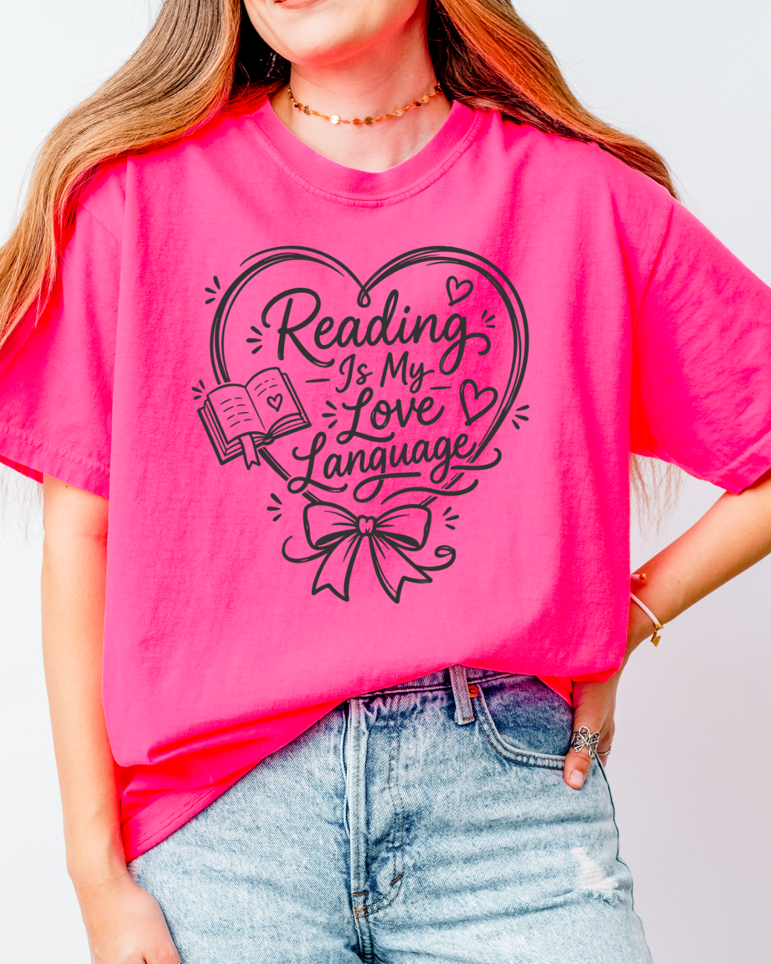 Reading Is My Love Language Shirt | Book Lover Graphic Tee | Reader Gift | Book Club Shirt | Cozy Bookish Apparel