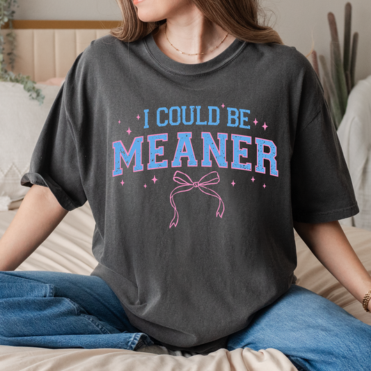 I Could Be Meaner Tee | Funny Sarcastic Graphic T-Shirt