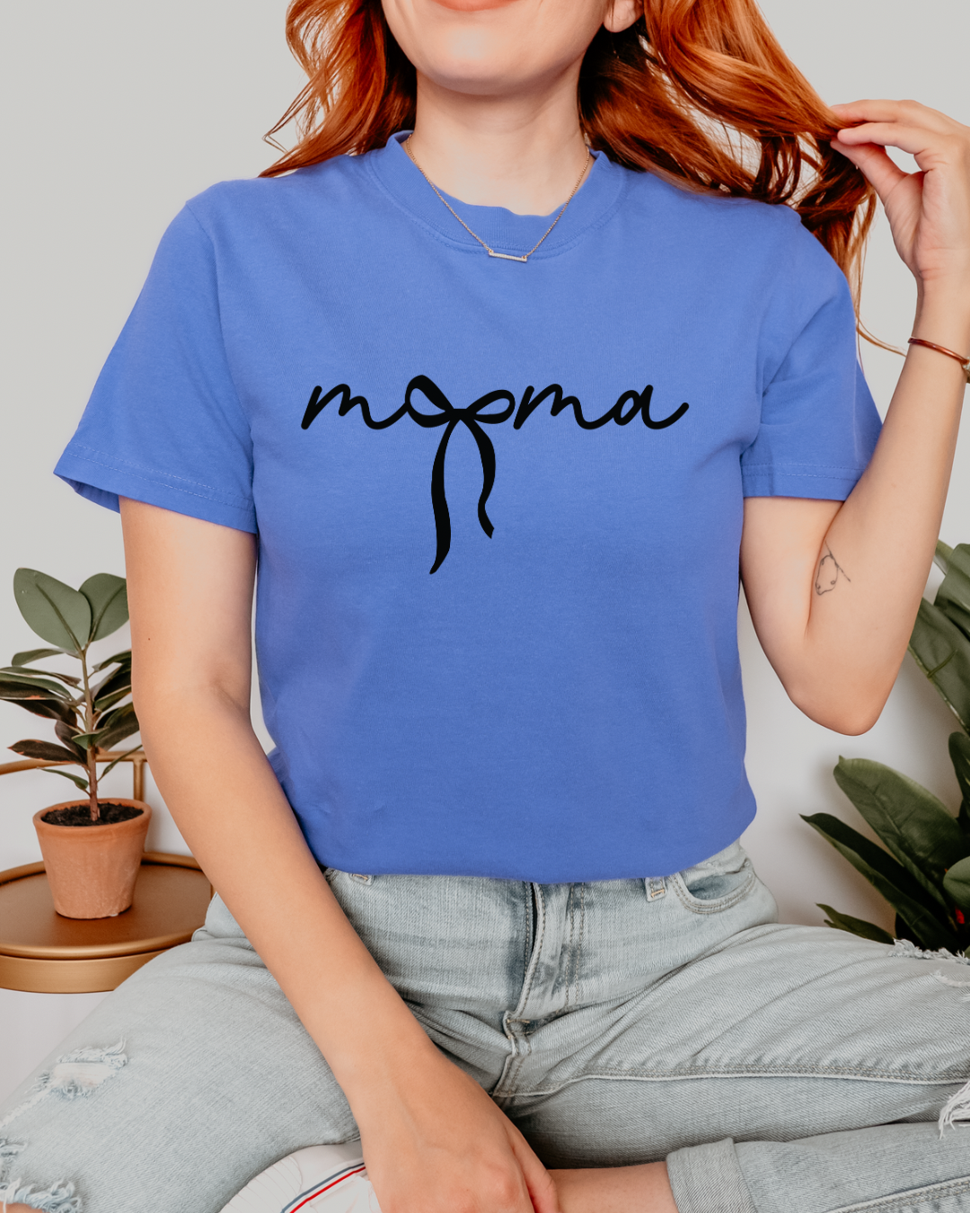 Mama Bow Graphic Tee | Minimalist Mom Shirt | Coquette Mama T-Shirt | Cute Mother’s Day Gift | Trendy Script Mom Tee | Comfort Colors Shirt