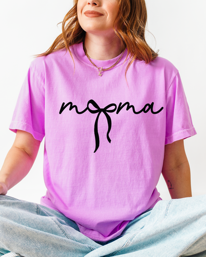Mama Bow Graphic Tee | Minimalist Mom Shirt | Coquette Mama T-Shirt | Cute Mother’s Day Gift | Trendy Script Mom Tee | Comfort Colors Shirt