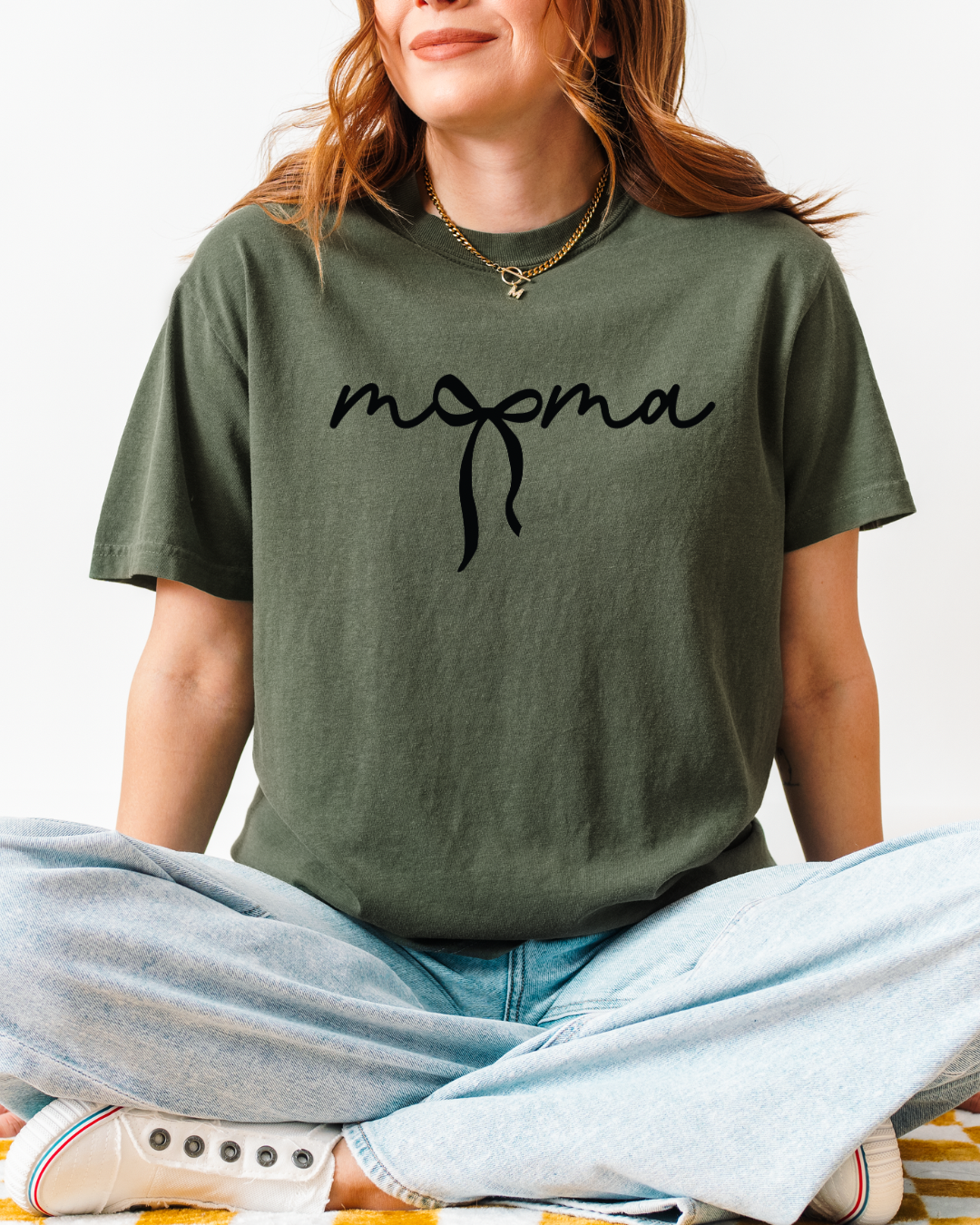 Mama Bow Graphic Tee | Minimalist Mom Shirt | Coquette Mama T-Shirt | Cute Mother’s Day Gift | Trendy Script Mom Tee | Comfort Colors Shirt