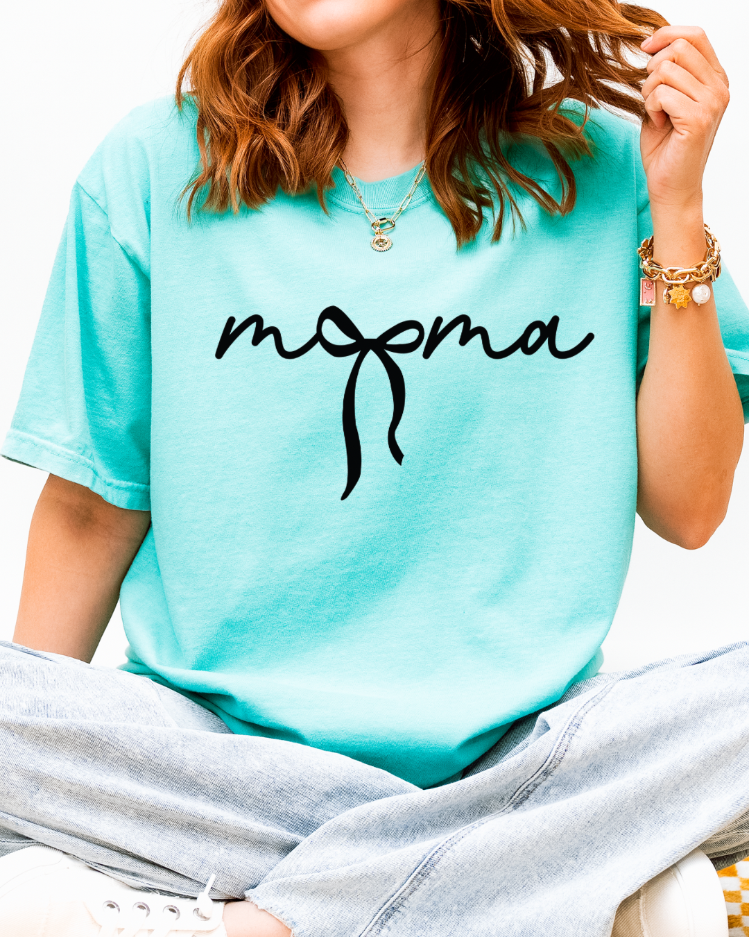 Mama Bow Graphic Tee | Minimalist Mom Shirt | Coquette Mama T-Shirt | Cute Mother’s Day Gift | Trendy Script Mom Tee | Comfort Colors Shirt