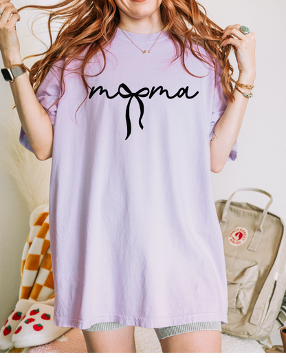 Mama Bow Graphic Tee | Minimalist Mom Shirt | Coquette Mama T-Shirt | Cute Mother’s Day Gift | Trendy Script Mom Tee | Comfort Colors Shirt