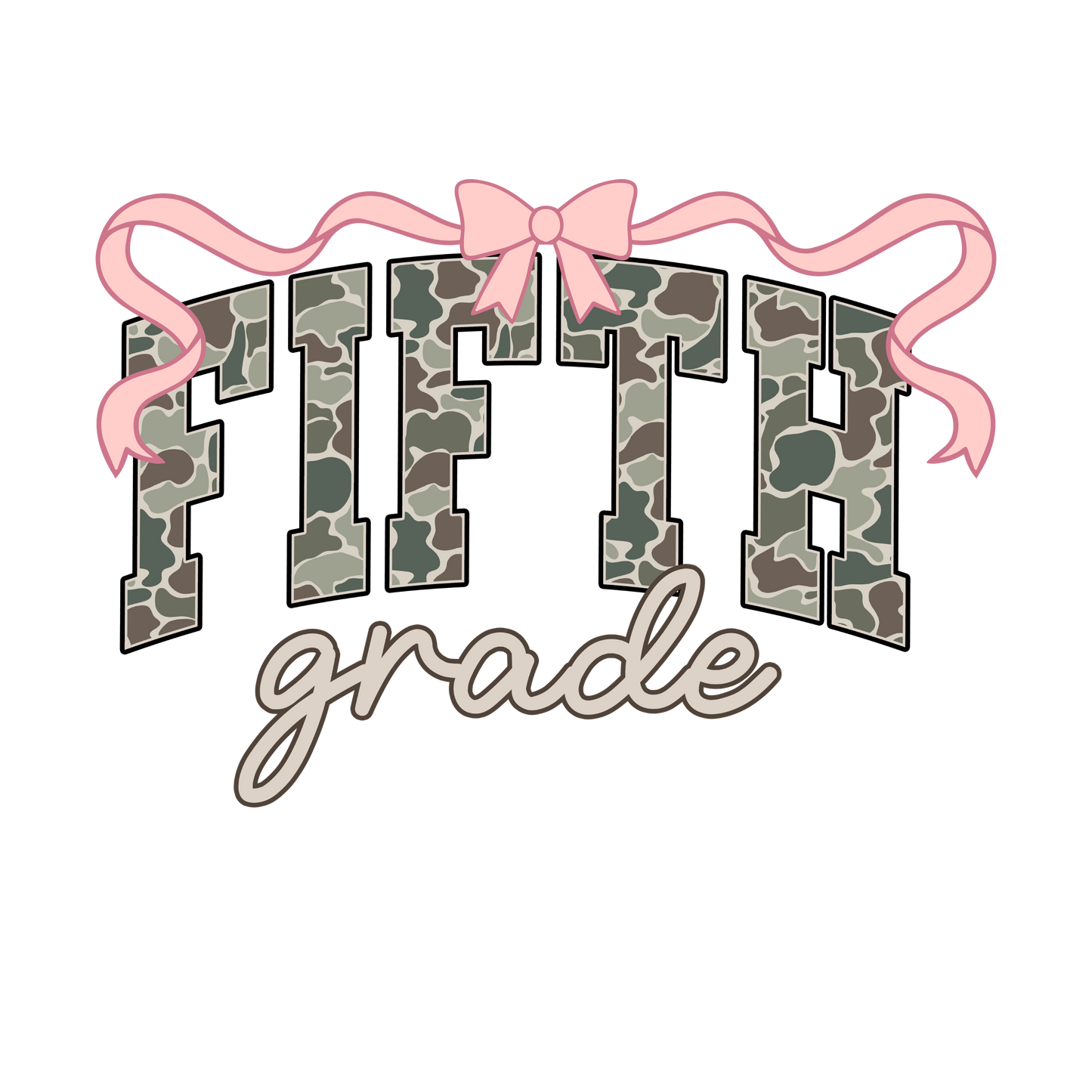 Custom Camo Grade Shirt | Any Grade Level | Back-to-School Tee