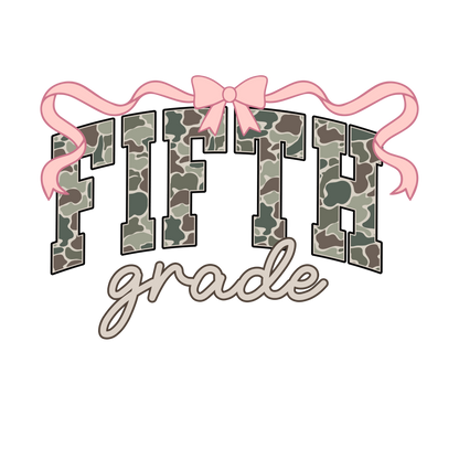 Custom Camo Grade Shirt | Any Grade Level | Back-to-School Tee