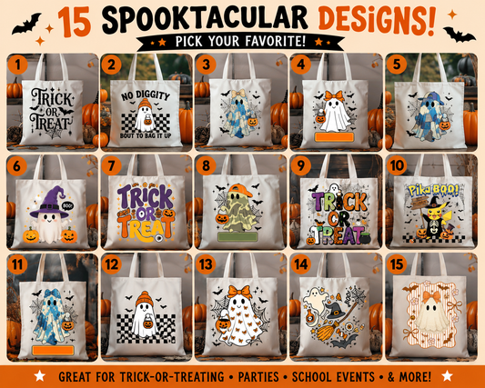Kids Halloween Trick-or-Treat Bag | 15 Designs to Choose From | Personalization Option