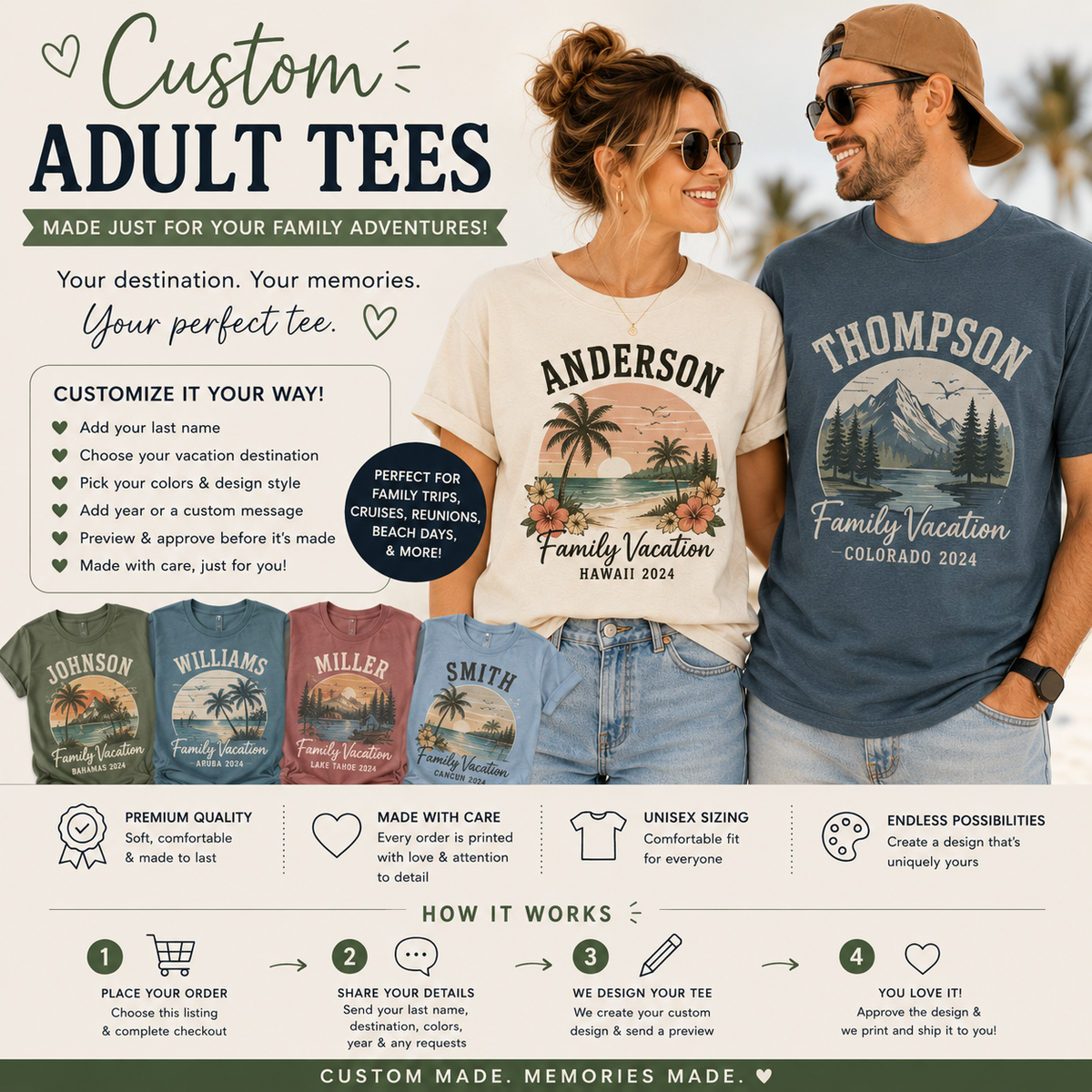 Custom Adult T-Shirt | Personalized Graphic Tee | Your Custom Design, Text or Logo