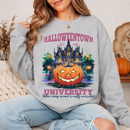 Halloweentown University Crewneck | Halloween Movie Inspired Sweatshirt | Spooky Fall Graphic Pullover | Unisex Halloween Crewneck