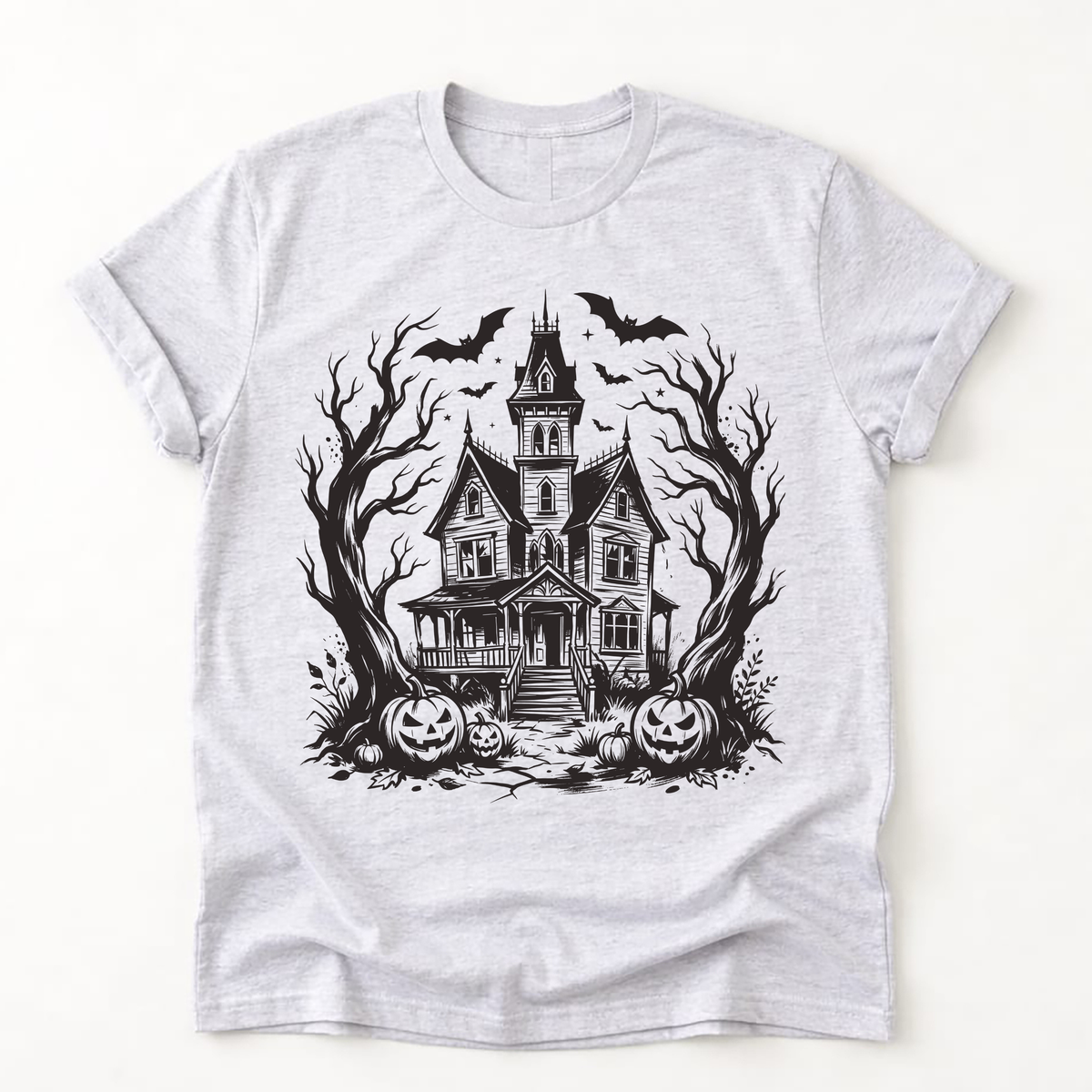 Kids Haunted House Halloween T-Shirt | Spooky Youth Tee