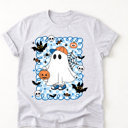 Boys Retro Halloween Ghost T-Shirt | Spooky Kids Tee