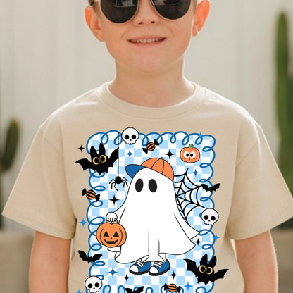 Boys Retro Halloween Ghost T-Shirt | Spooky Kids Tee