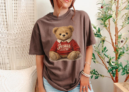 Jesus Loves Me Teddy Bear Shirt | Vintage Christian Graphic Tee