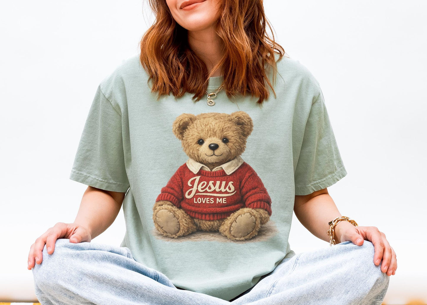 Jesus Loves Me Teddy Bear Shirt | Vintage Christian Graphic Tee