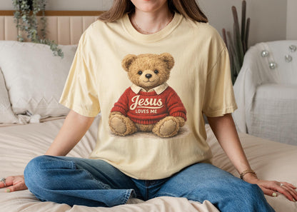 Jesus Loves Me Teddy Bear Shirt | Vintage Christian Graphic Tee