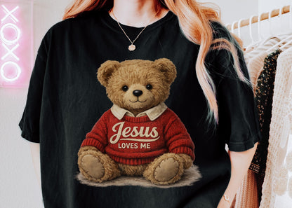 Jesus Loves Me Teddy Bear Shirt | Vintage Christian Graphic Tee